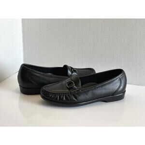 SAS Jewell Loafers Women's Size 8 N Black Leather Tripad Comfort Flat Shoes USA